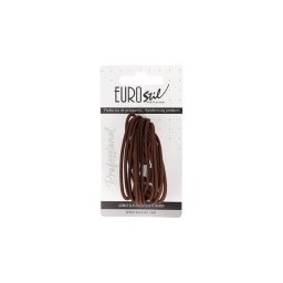 Elastice pentru par Eurostil subtiri si maro - set 15 buc