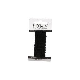 Elastice pentru par Eurostil, mici si negre - set 9 buc