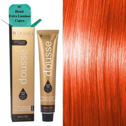 Pigment de par cu 12 uleiuri hranitoare si putin amoniac Dousse Tassel nr 9C, Blond Extra Luminos Cupru 100 ml