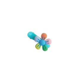 Clama pentru par ALBASTRA, cu floricica, tip clips - 1 buc