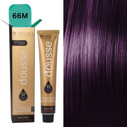 Vopsea de par cu 12 uleiuri hranitoare si putin amoniac Dousse Tassel nr 66M, Violet Metalic 100 ml