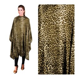 Pelerină de Salon Galbenă "Animal Print" – Protecție Hidrofugă și Stil pentru Coafură și Frizerie