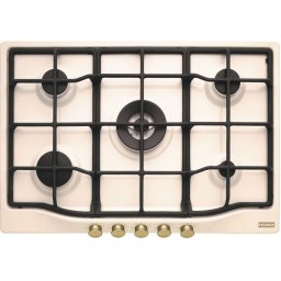 Plita incorporabila Franke Country FCH 755 4G TC PW C Panna 106.0696.855, 75 cm, 5 arzatoare gaz, Arzator tripla coroana, Gratare fonta, Aprindere electrica, Panna