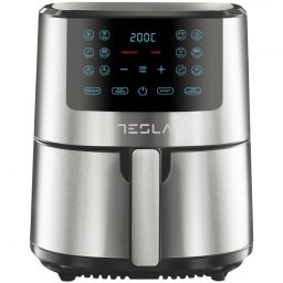 Friteuza cu aer cald Tesla AF501BX, 1300W, 5 l, 12 programe, Acoperire antiaderenta, Ecran tactil, Inox