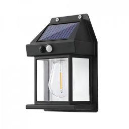 Lampa solara de perete cu senzor de lumina si miscare,YT-888 1W Design tip felinar cu bec