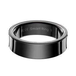 Inel inteligent iSEN R09 Negru, Ritm cardiac, Oxigen in sange, HRV, Stres, Somn, Contor pasi distanta si calorii, Temperatura, Moduri sport, Fotografi la distanta, 14mAh