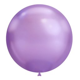 Set 2 baloane latex jumbo chrome mov 46 cm