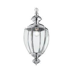 Ideal Lux - Candelabru cu lanț, 1x E27, 60W, 230V, Ø25 cm, crom lucios