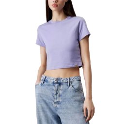 CALVIN KLEIN T-Shirt Clean Cropped Short Sleeve Tee J20J225237 VFV persian violet