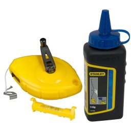Stanley 0-47-443, set sfoara de trasare + creta albastra + nivela fir, blister