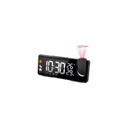Stație meteo cu afișaj LCD, ceas deșteptător și proiector Solight CA05 5V/2xAA+3xAA