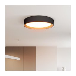 Plafonieră LED dimabilă Solight WO8016 LARIOS LED/48W/230V d. 39 cm negru + telecomandă