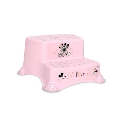 Inaltator dublu pentru baie antiderapant, disney, girl love light pink