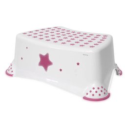 Inaltator baie, antiderapant, 40.5x29x14 cm, stars , pink stars