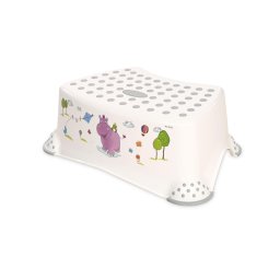 Inaltator baie, antiderapant, hippo white grey