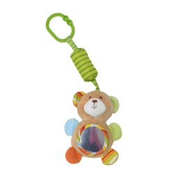 Jucarie de plus, 13 cm, clopotel, cu oglinda, 0 luni+, ursulet