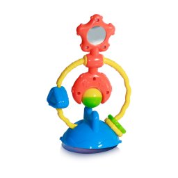 Jucarie zornaitoare pentru carucioare si scaune de masa, cu fixare tip ventuza, multicolor