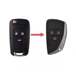Carcasa cheie compatibila cu Chevrolet Cruze, Opel Astra H, Corsa D, Opel Astra J, Insignia conversie catre stilul modern, 3 butoane