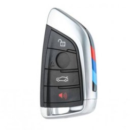Carcasa cheie Smart Key Topautochei® pentru BMW X1 F48, X5 F15 F85, X6 F16 F86, 2 F45 F46 4 butoane negru
