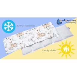 Medi Partners Thermofor with cherry seeds large 20x60 - 5 chamber - Deer in the leaves