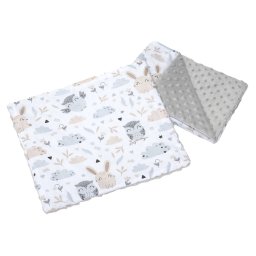 Medi Partners Quilt 55x75 + pillow 35x30 cotton + minky – Polana + gray Minky