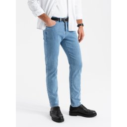 Ombre Classic men's SLIM FIT jeans with elastane - light blue
