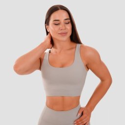 GymBeam Cut-Out Sports Bra Grey S