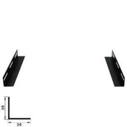 L bracket pentru rack de 600mm adancime (pentru sustinerea echipamentelor) montare fixa