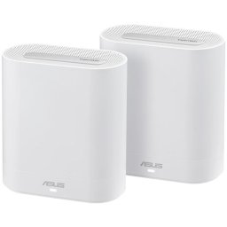 Sistem Wi-Fi Mesh Business ASUS ExpertWiFi EBM68 2PK, AX7800, Tri-Band, Quad-Core 1.7GHz CPU, 256MB/1GB Flash/RAM, 2.5G port, OFDMA, Beamforming, 8 SSIDs, guest portal customizat, Commercial-Grade Network Security & VPN, AiMesh, montare perete