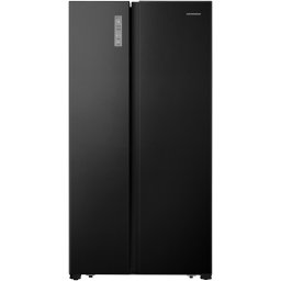 Side by side Heinner HSBS-HS519NFBKE++, 519 l, Full No Frost, Clasa E, Display touch, Alarma usa deschisa, H 1786 cm, Negru