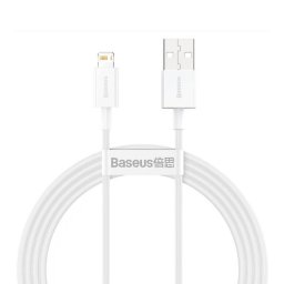 Cablu Date si Incarcare Baseus, Superior Series CALYS-B02, USB la tip Lightning, 1.5 m, 2.4A, Alb