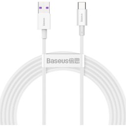 Cablu Date si Incarcare Baseus USB la USB Type-C Superior Series, 2 m, 66W, CATYS-A02, Alb