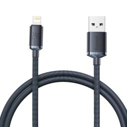 Cablu de incarcare, Baseus, USB la Lightning, 2,4 A, 1,2 m, Negru