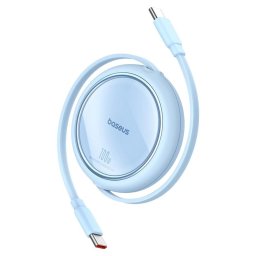Cablu de Date Type-C la Type-C, 100W, 1m, Baseus Free2Draw Mini (P10364500311-00), Albastru