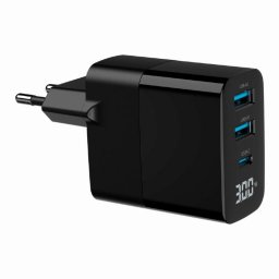 Incarcator rapid USB Gembird cu 3 porturi, 30 W, Negru
