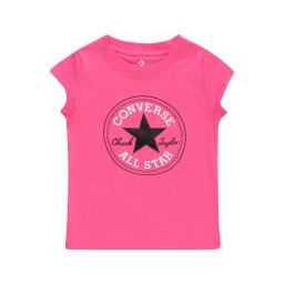 CONVERSE Tricou roz / negru / alb