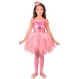 Costum flamingo cu bentiță - 116 cm