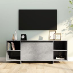 Comoda TV, gri beton, 130x35x50 cm, PAL GartenMobel Dekor