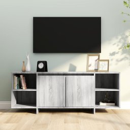 Comoda TV, gri sonoma, 130x35x50 cm, PAL GartenMobel Dekor