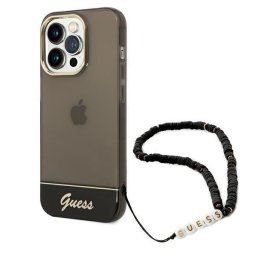 Husa Guess GUHCP14XHGCOHK iPhone 14 Pro Max 6,7 "black / black hardcase Translucent Pearl Strap