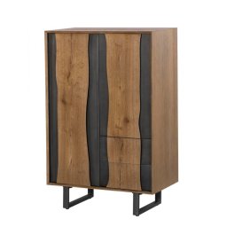 Dulap cu doua usi si doua sertare, 80x42x120 cm, Garwood, Bizzotto