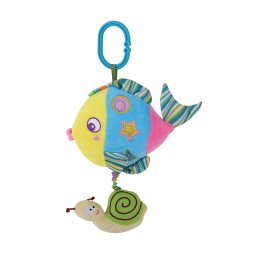 Jucarie muzicala din plus, 32 cm, blue colorful fish