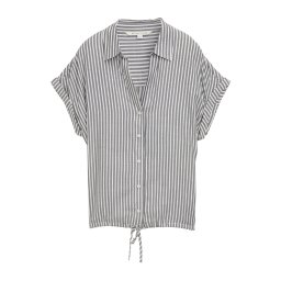 TOM TAILOR Bluză bleumarin / alb