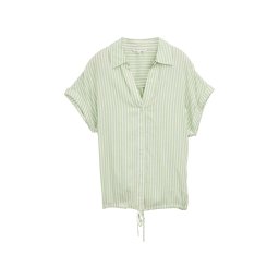 TOM TAILOR Bluză verde deschis / alb