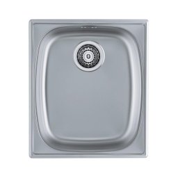 ALVEUS 1082195 - Chiuvetă de bucătărie BASIC, 44 x 38 cm, inox satinat, orificiu de evacuare mare