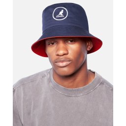 Kangol, palarie albastra cotton bucket
