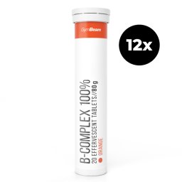 GymBeam B-Complex 100% efervescent 12 x 20 tab portocală