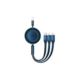 CABLU alimentare si date Baseus Bright Mirror One-for-three Retractable- pt smartphone-USB Type-C la Micro-USBLightningUSB Type-