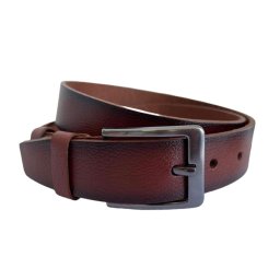Curea barbati, casual, eleganta, din piele naturala, bordo 3cm - CK14M3CM