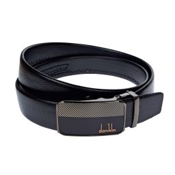 Curea eleganta barbati pentru costum, catarama metalica fara ac, latime 3.5 cm, lungime reglabila, negru - CK213N